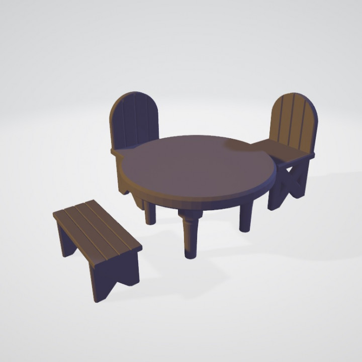 Chair, bench, table - Supportless image
