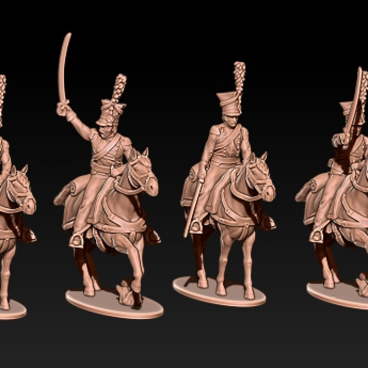 3D Printable napoleonic polish uhlans by Kozak miniatures