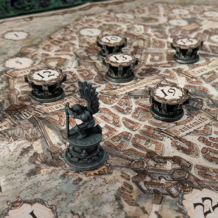 Location Tokens and Free Company Marker Compatible with Oathsworn image