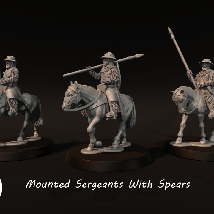 Mounted Sergeants With Spears