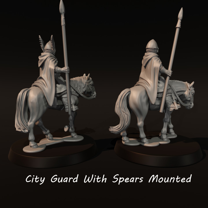 City Guard With Spears Mounted image