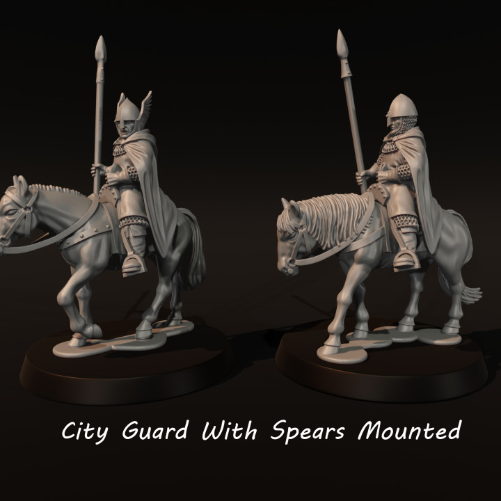 City Guard With Spears Mounted image