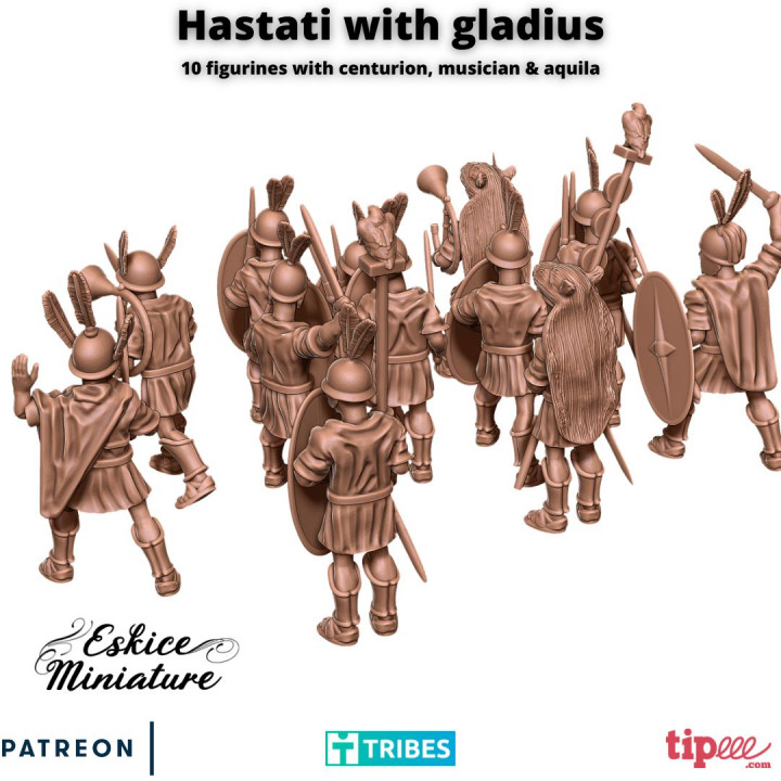 Hastati with Gladius, Roman Army - 28mm image