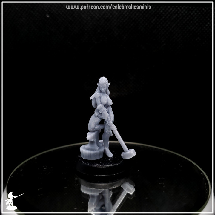(NSFW) "Nadiyaah" - Sultry Blacksmith Pinup [PRE-SUPPORTED] | Bronze Elf Series (2023)