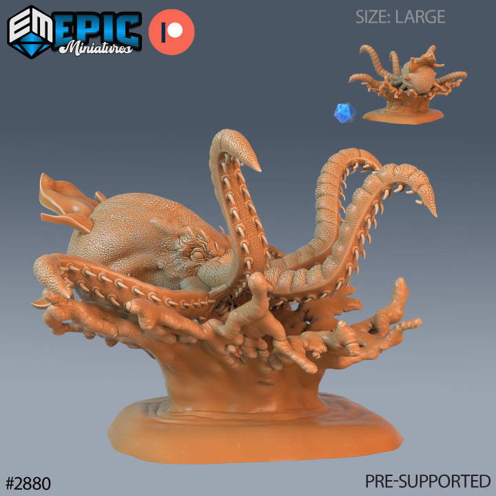 Killer Octopus Set / Tentacle Beast / Underwater Animal / Water Monster / Sea Creature / Ocean Encounter