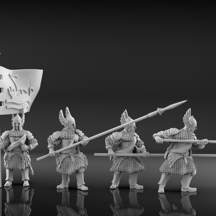 Swan Pikemen with helmets