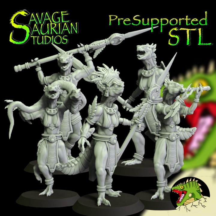 Lizardmen - Armecko Warrior Priestesses image