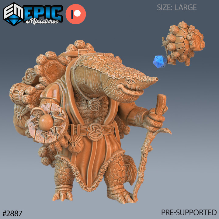 Island Turtle Folk Set / Tortoise Warrior / Aqua Villager / Male Water Fighter / Ocean & Sea Encounter
