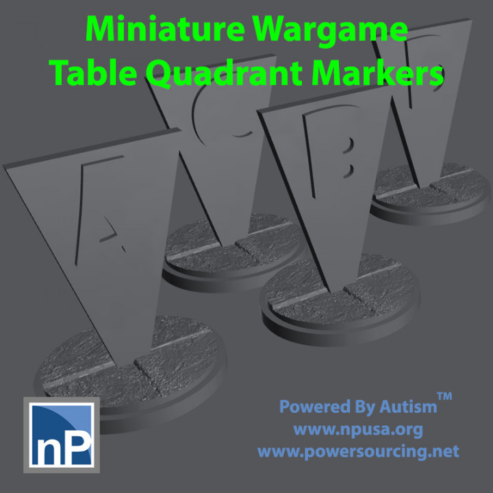 Miniature Wargame Table Quadrant Markers image