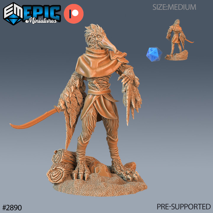 Bird Folk Pelican Set / Birdfolk Warrior / Water Pelecanus / Wild Animal Beast / Ocean & Sea Encounter
