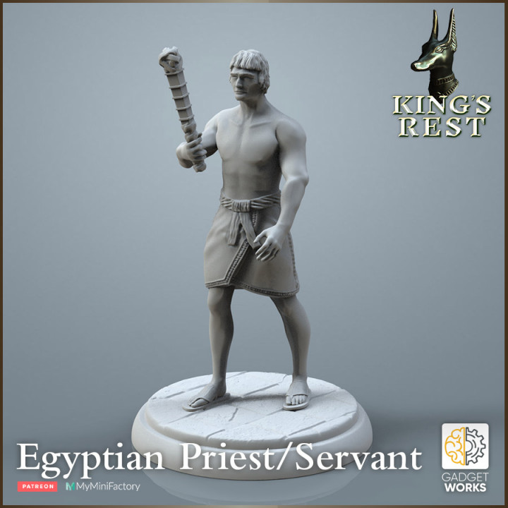 Egyptian Priest, Guard and Attendant - Kings Rest