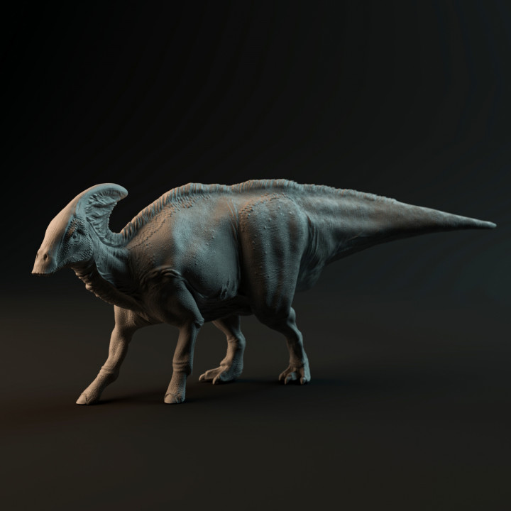 Charonosaurus walking 1-35 scale pre-supported dinosaur image