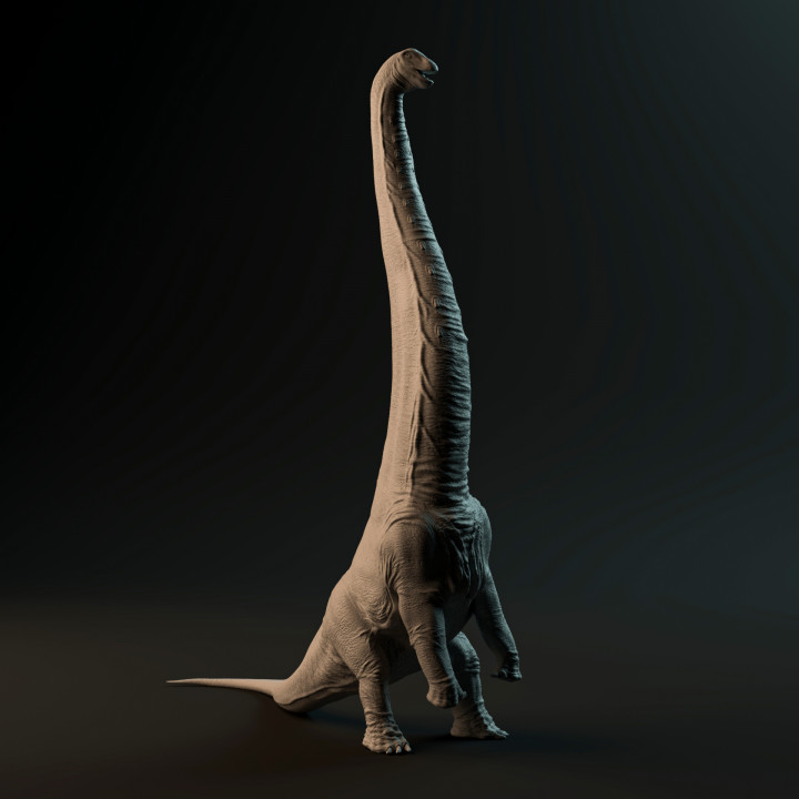 Dreadnoughtus rear up 1-72 scale pre-supported dinosaur image