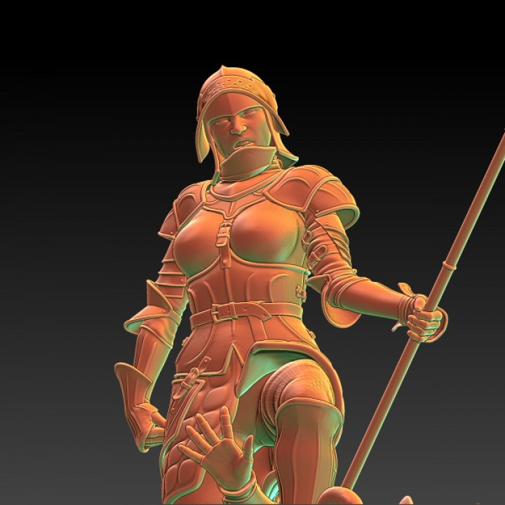 FEMALE WARRIOR- LAINE - MINIATURE 32 AND 75 MM SCALE