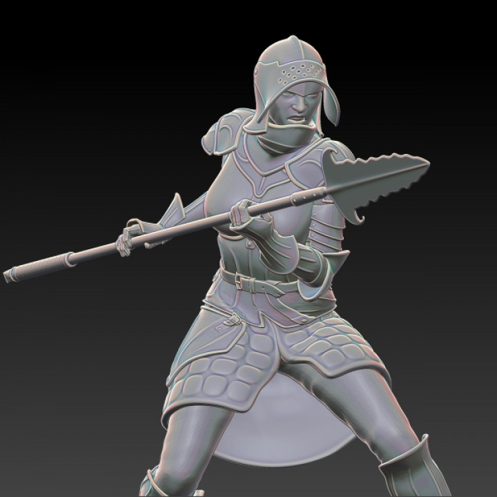 FEMALE WARRIOR- LAINE - MINIATURE 32 AND 75 MM SCALE