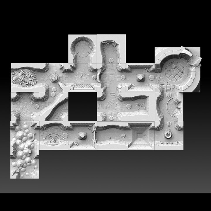 Drakborgen and Dungeonquest 3D Tile Set Part 2 of 2 - No movement markers version image