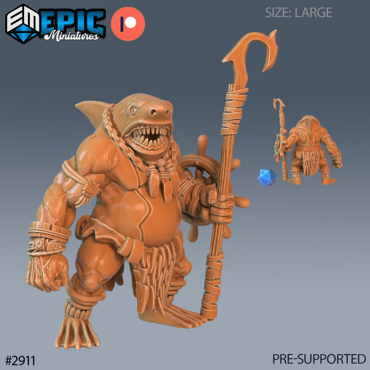Shark Folk Brute / Underwater Predator / Fish Tribe / Sea Warrior / Water Beast / Ocean Encounter