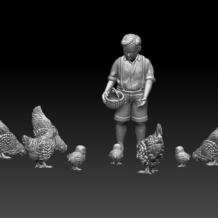 boy and chicken image