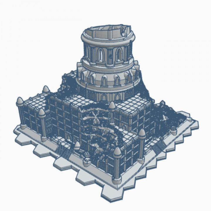 Gothic Ruined Imperial Senate Building with Hex Base image