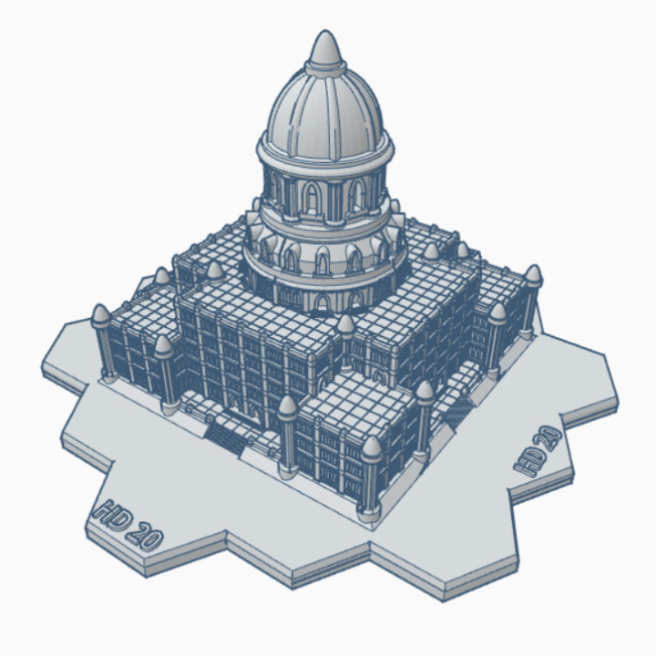 Gothic Imperial Senate Building hex Map Scale