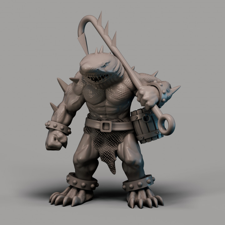 3D Printable Something from the Deep - Cerberus Kraken, Sharks ...