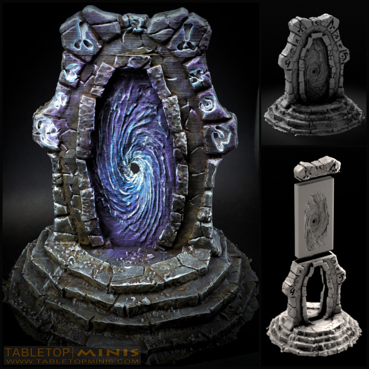 3D Print of Old Stone Portal by tabletopminis