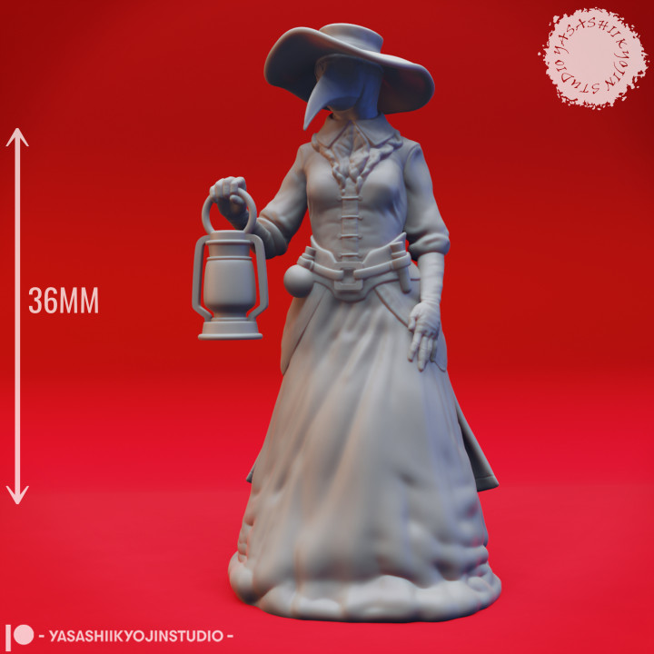 Plague Doctor Lantern - Tabletop Miniature (Pre-Supported)