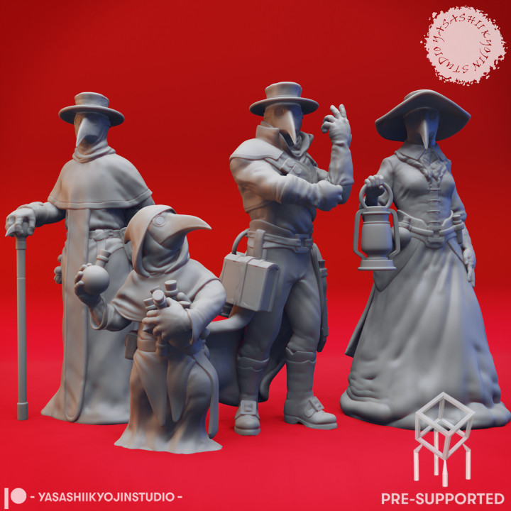 Plague Doctors - Tabletop Miniatures (Pre-Supported) image