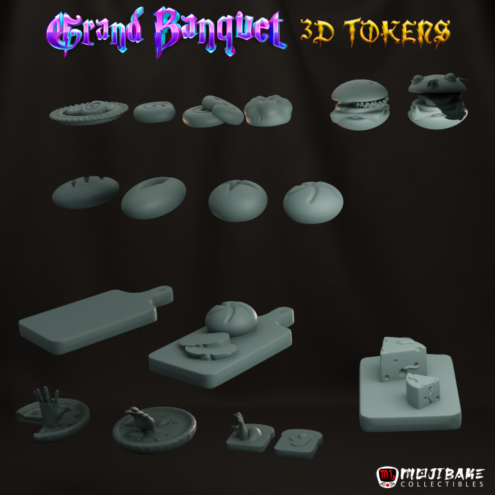 Magic Treats, The Grand Banquet | Fantasy Miniature Food Tokens For RPG Games image