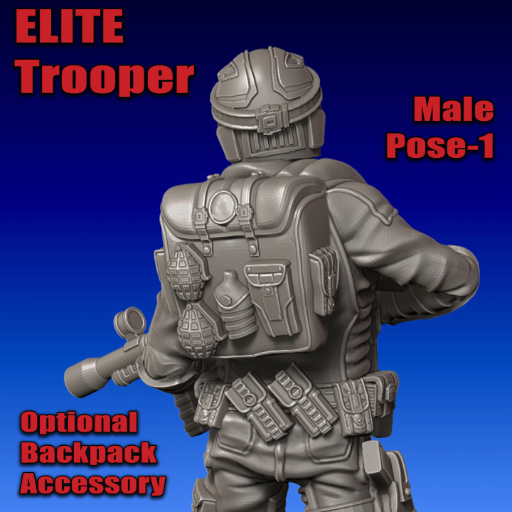 Elite 'Cartoon' Trooper, Male Pose 1 image