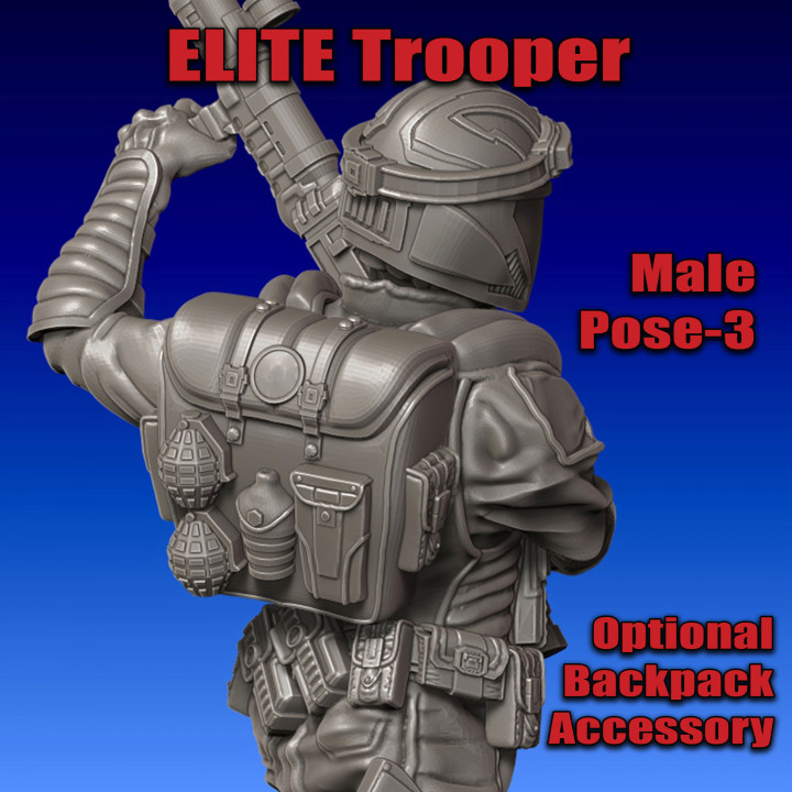 Elite 'Cartoon' Trooper, Male Pose 3 image