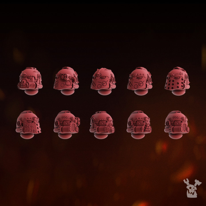 Fire Preachers Heads Set x10 image