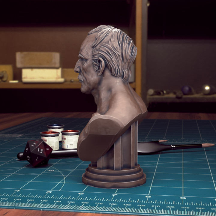 Male Head Bust [Pre-Supported]