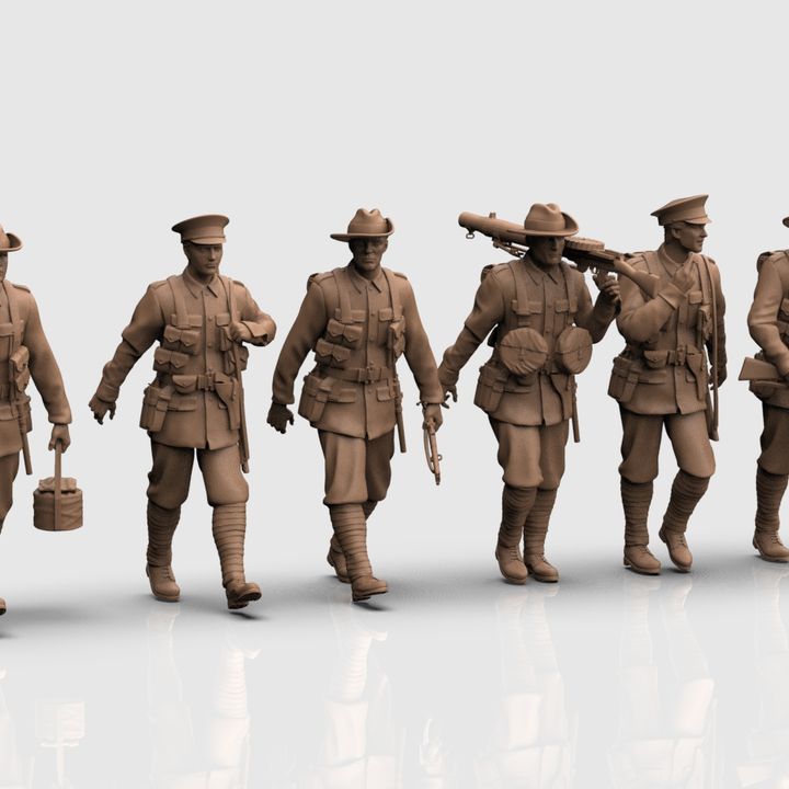 3D Printable Australia soldiers ww1 by Dmitry Tishchenkov