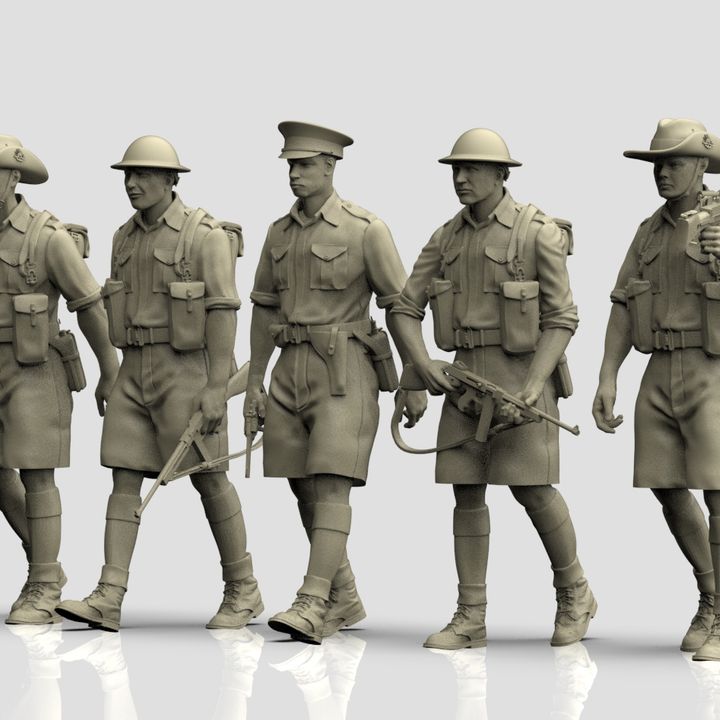 3D Printable Australia soldiers ww2 by Dmitry Tishchenkov