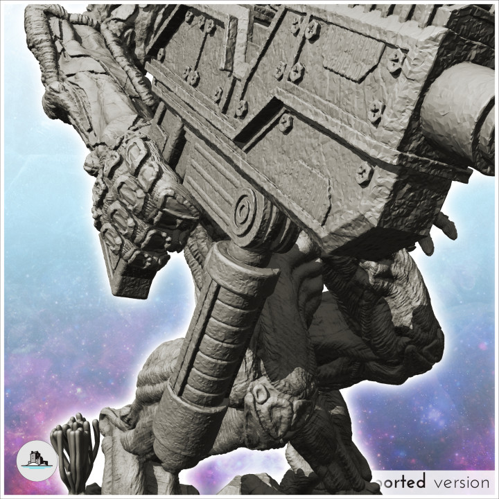 Alien warrior with alien plants and assault rifle (1) - SF SciFi wars future apocalypse post-apo wargaming wargame