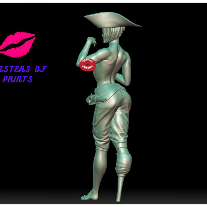 PEARLS OF THE SEA- LESLY - PIRATE PINUP - EROTIC MINIATURE 75 MM SCALE image