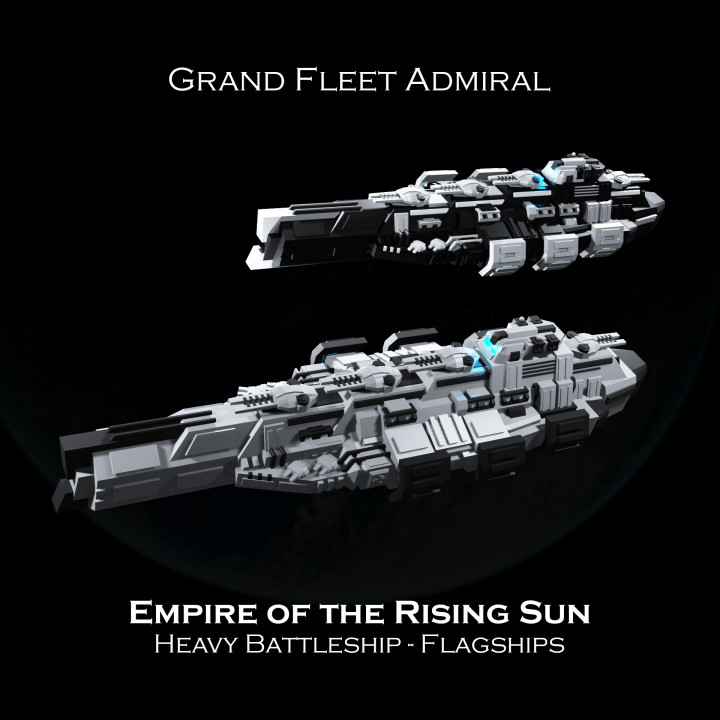 SCI-FI Ships Heavy Battleship - Empire of the Rising Sun - Presupported image