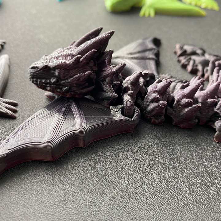 3D Printable Amphiptere Baby Flexible by The Dragon's Den