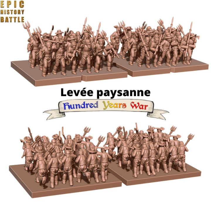 Paysan levy - 15mm for wargame image