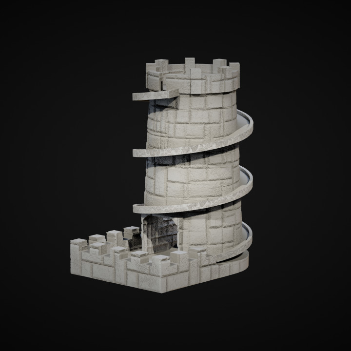 3D Printable Medieval Tower - Dice Tower by Lazy Bear