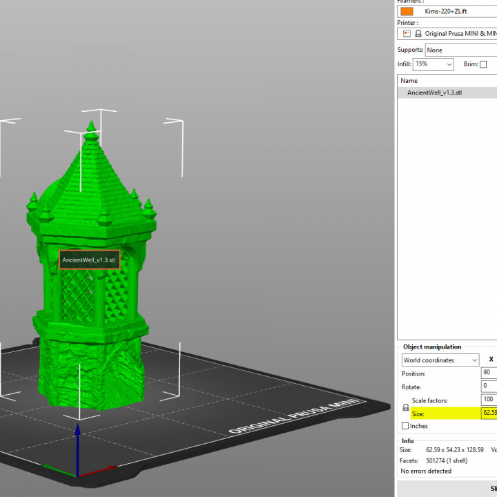 Ancient Well Dice Tower - SUPPORT FREE! image