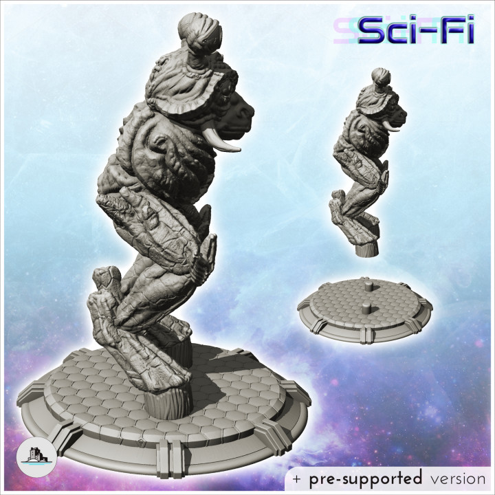 Alien creature with round antennas and no arms (4) - SF SciFi wars future apocalypse post-apo wargaming wargame image