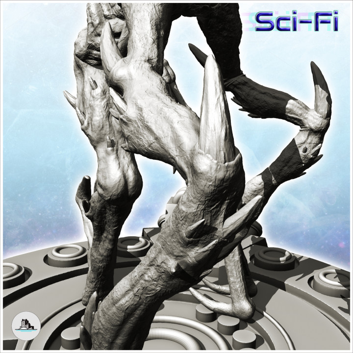 Alien creature with triple legs and fangs (14) - SF SciFi wars future apocalypse post-apo wargaming wargame image