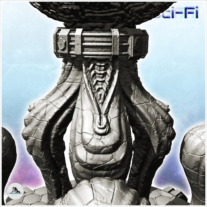 Alien octopus creature with tentacle and antenna (15) - SF SciFi wars future apocalypse post-apo wargaming wargame image