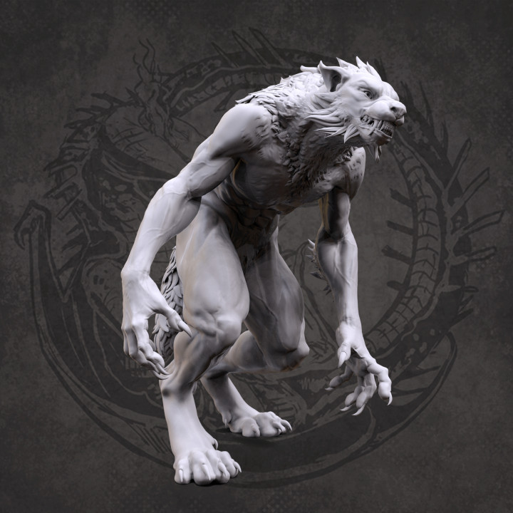 werewolf growling pose image