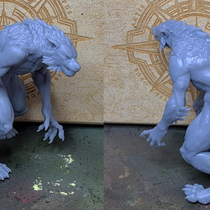 werewolf growling pose image