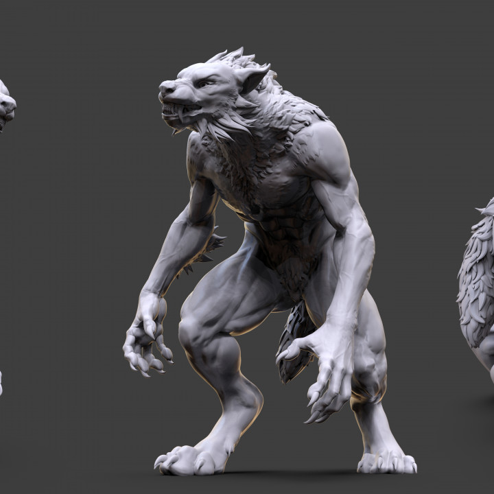 werewolf growling pose image