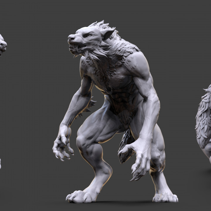 3D Printable werewolf growling pose by Silana cadou - How To Growl Like A Werewolf