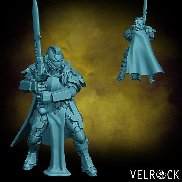 Female Tempest Guardsmen Knight with Sword 3 (PRESUPPORTED) image